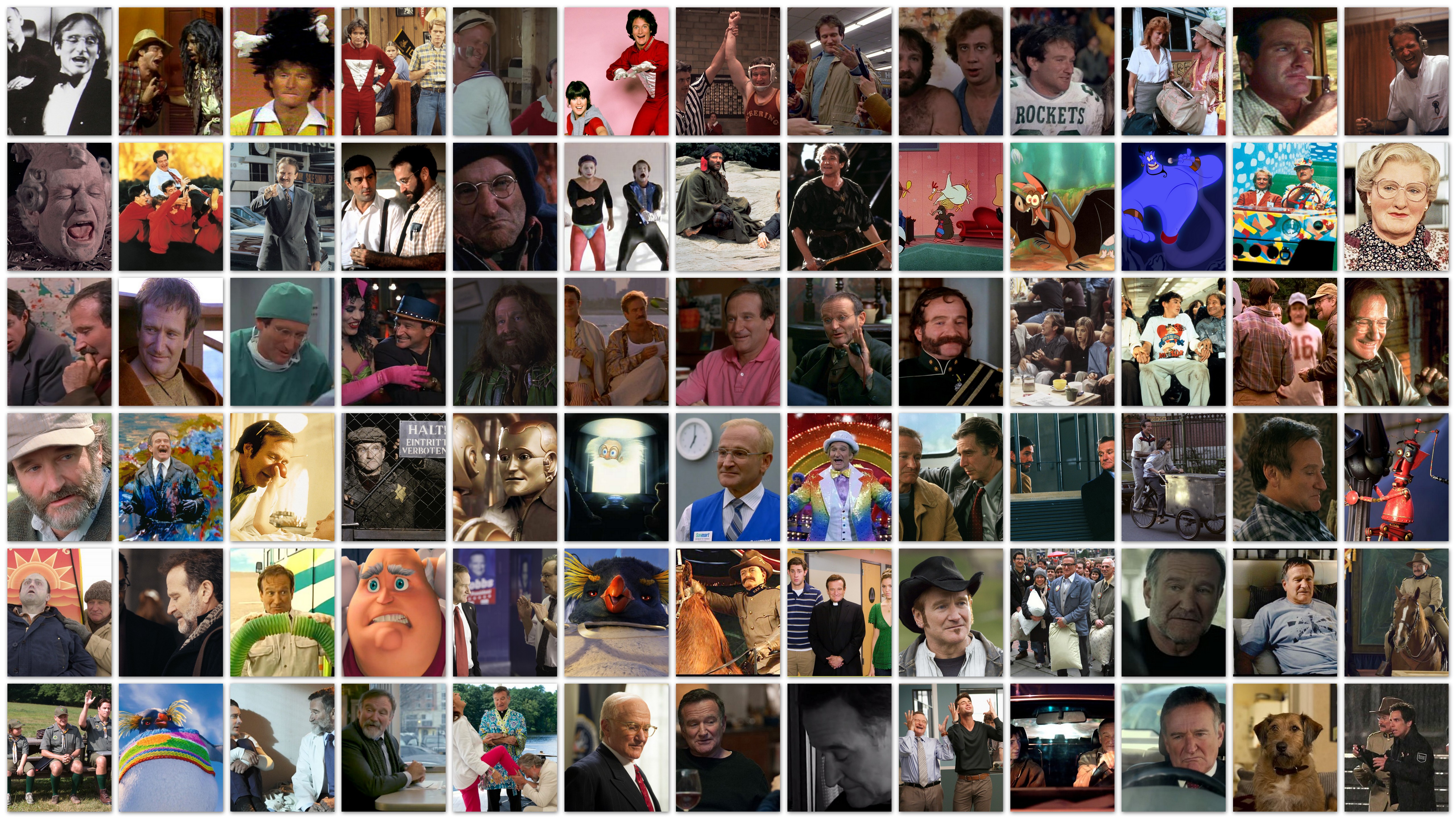 Robin Williams Characters Collage